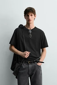 RELAXED FIT COTTON - LINEN T-SHIRT