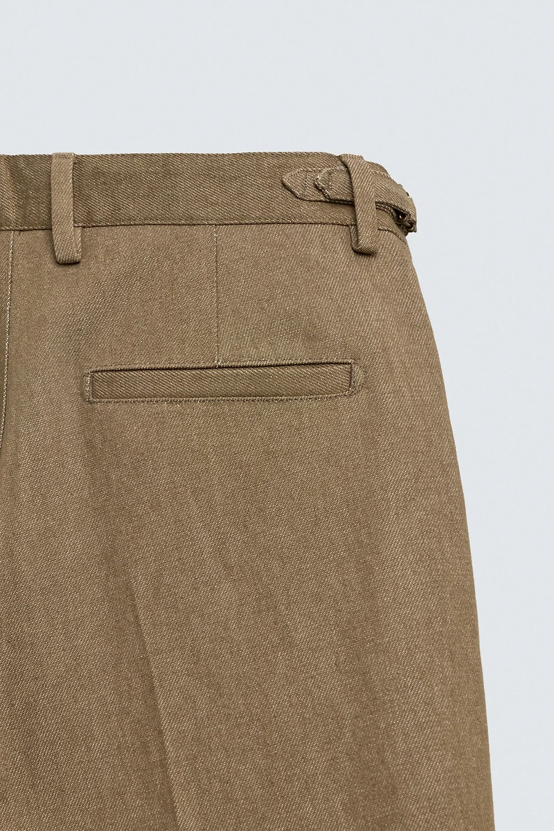 STRAIGHT FIT PANTS WITH BELT LOOPS