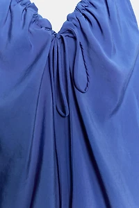 FLOWY TIED MIDI DRESS