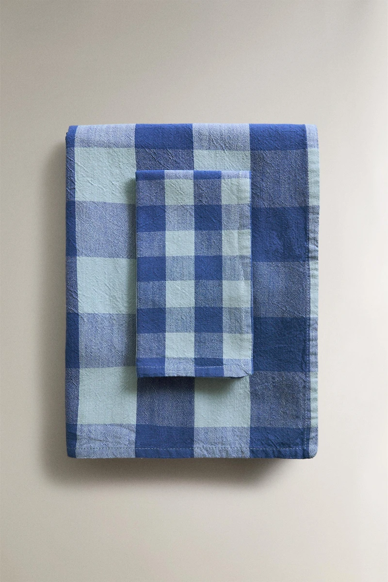 CHECK COTTON TABLECLOTH