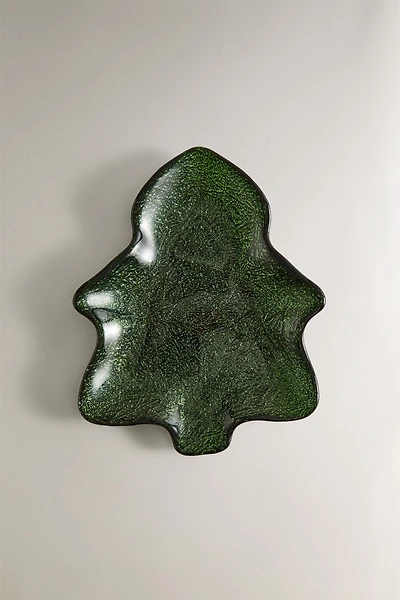 CHRISTMAS TREE GLASS BOWL