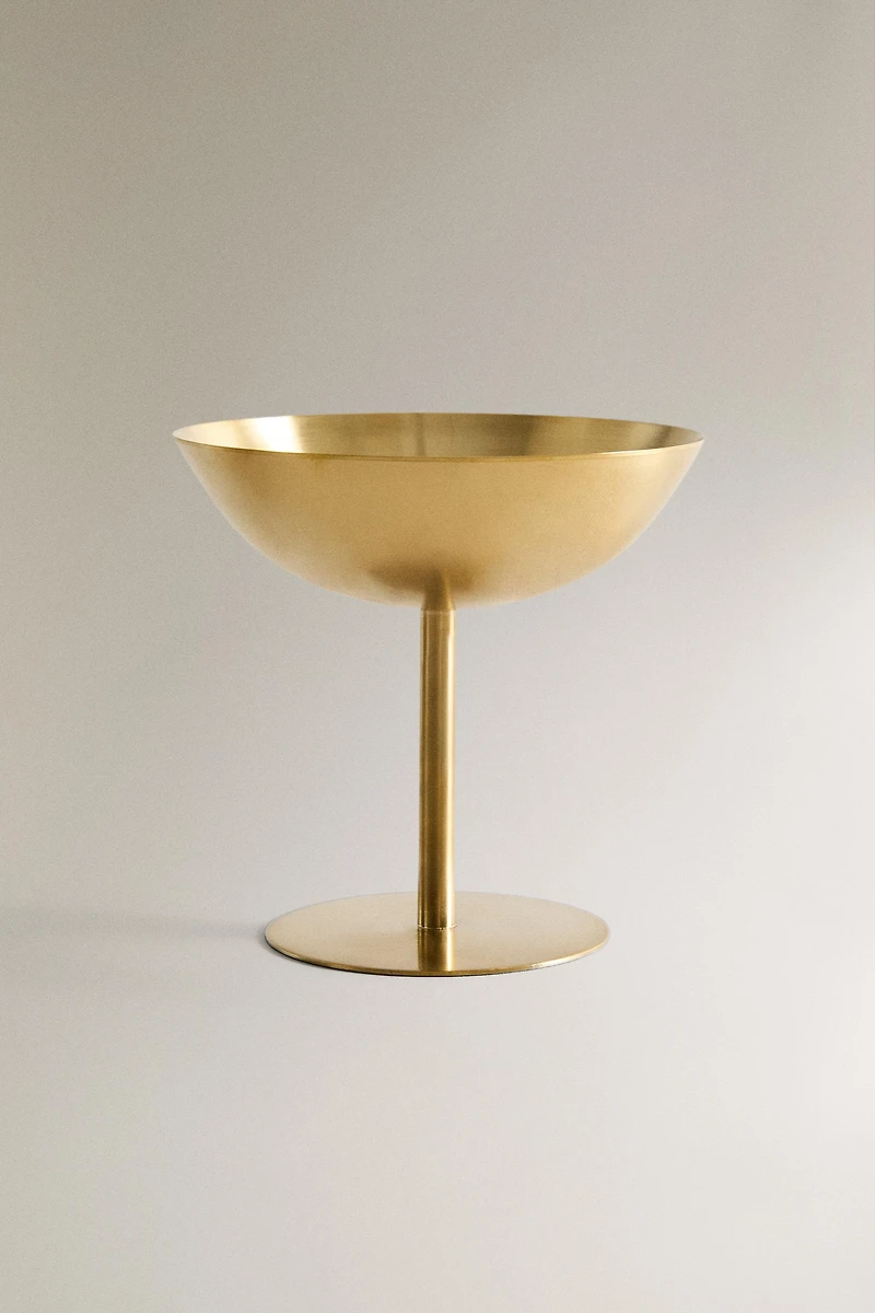 VERRE À PIED HAUT MÉTAL DORÉ