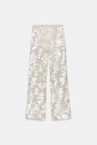 SEQUIN FLOWY PANTS