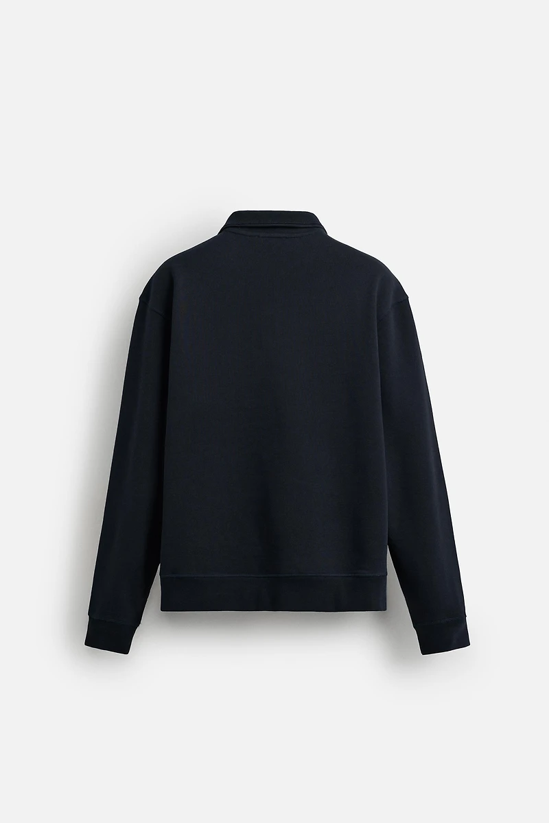 BASIC QUARTER-ZIP SWEATSHIRT