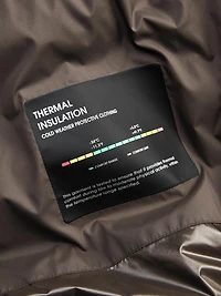 Water-repellent hooded puffer jacket