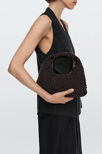 Mini bag with beading