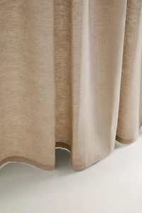 TRANSLUCENT LINEN SHOWER CURTAIN