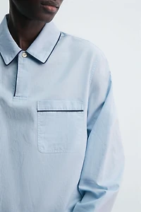 CHEMISE POLO PYJAMA JACQUARD