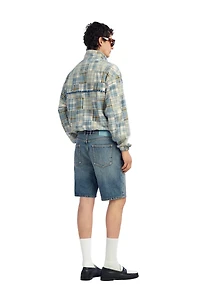 STRAIGHT FIT DENIM SHORTS