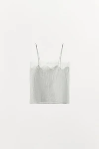 STRIPED LACE CAMISOLE