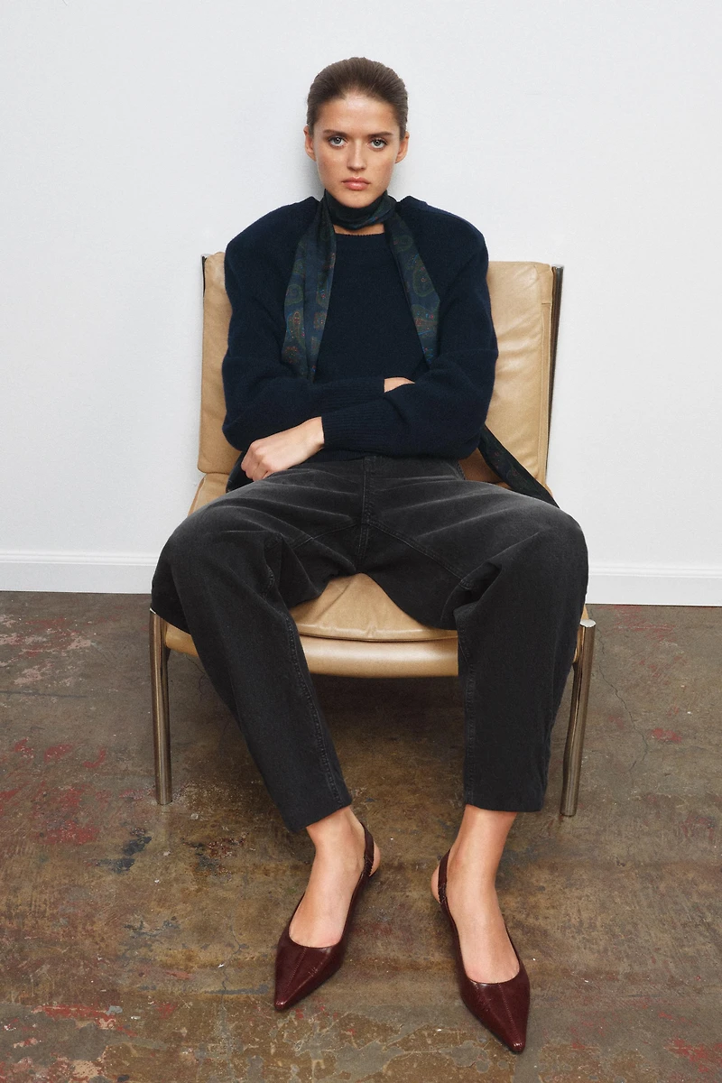 LEATHER SLINGBACK HEELS