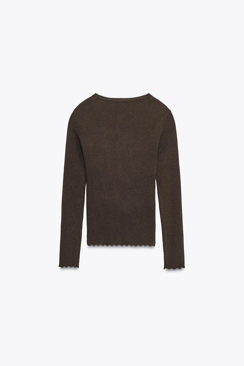 RIB KNIT CARDIGAN