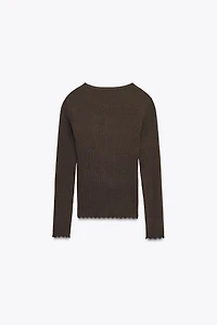RIB KNIT CARDIGAN
