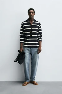 STRIPED JACQUARD POLO SHIRT