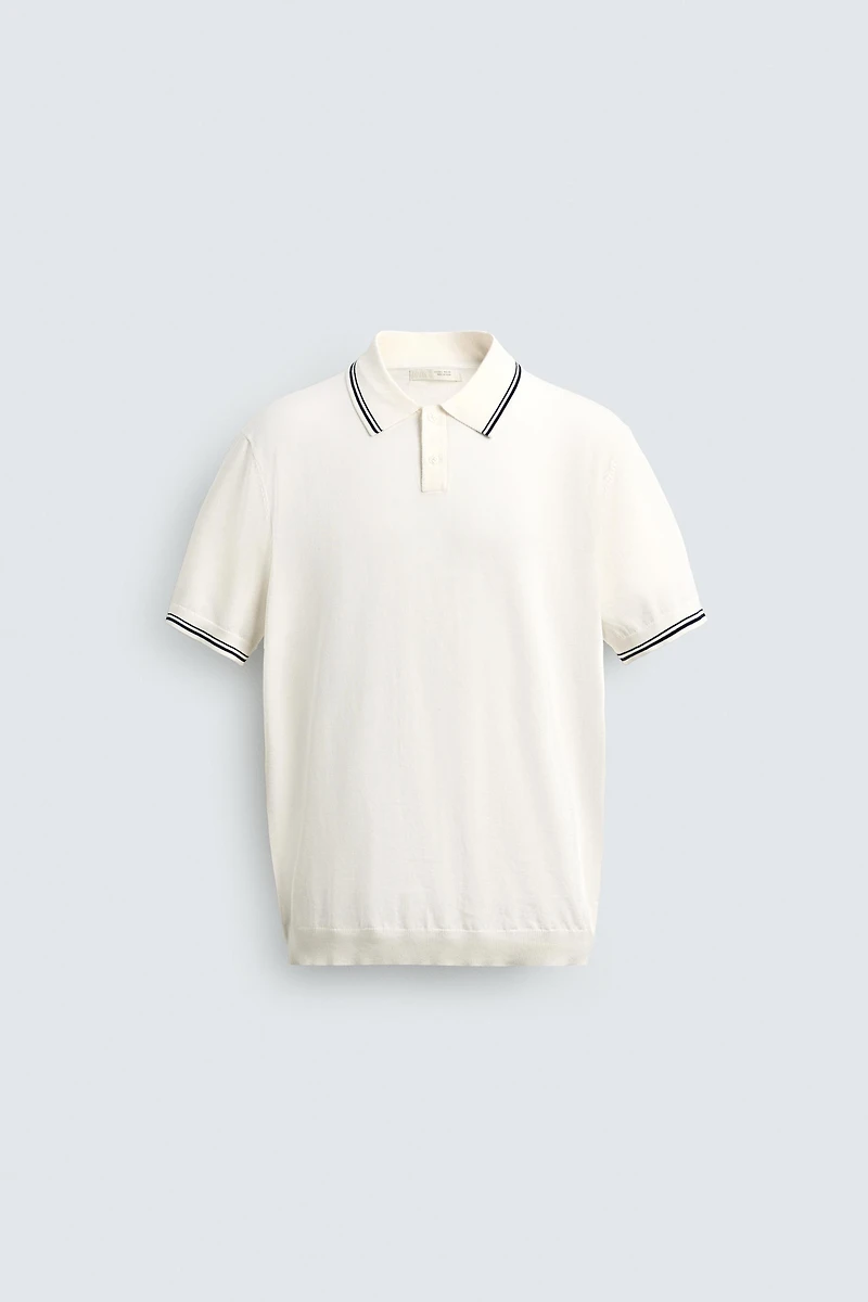 REGULAR FIT CONTRAST KNIT POLO