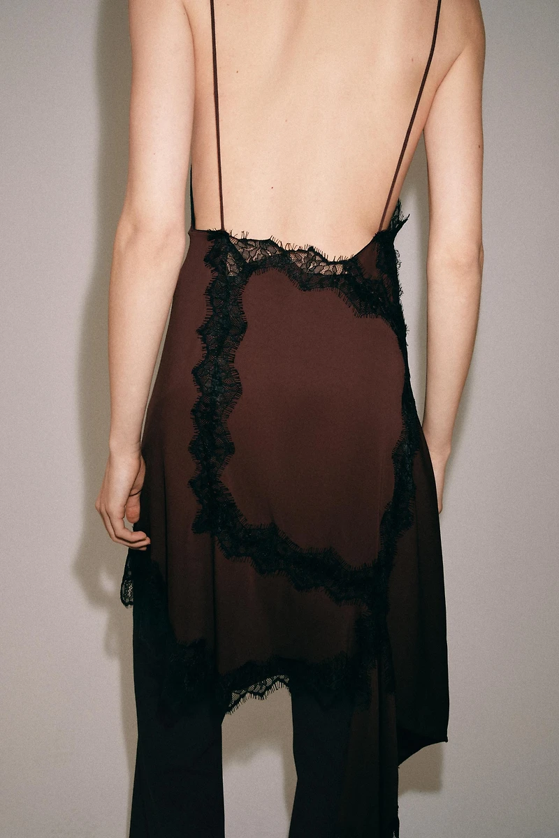 ASYMMETRIC LACE DRESS