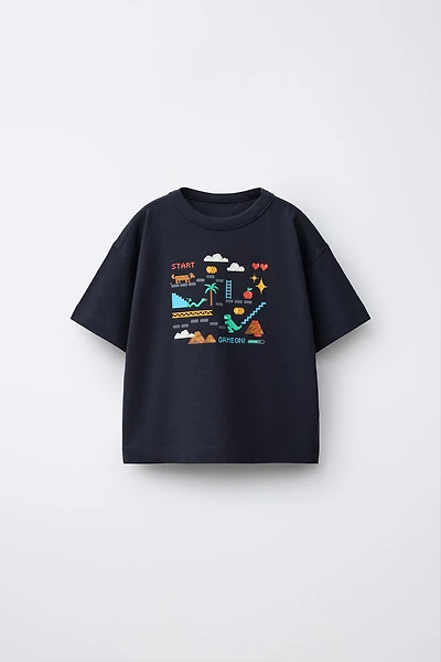 GAMER PIXEL PRINT T-SHIRT