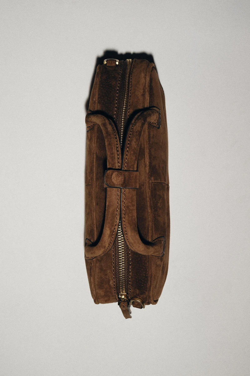 MINI SPLIT LEATHER BOWLING BAG