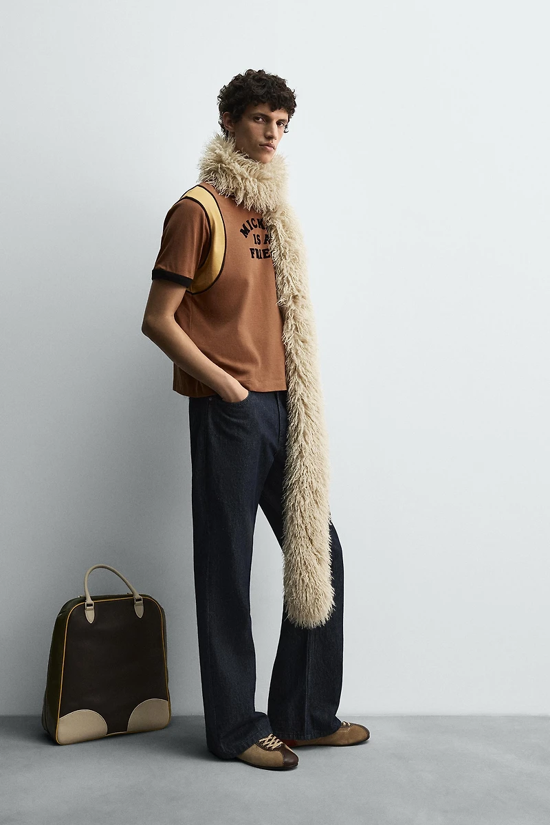 CONTRAST SLOGAN T-SHIRT HARRY LAMBERT FOR ZARA X DISNEY