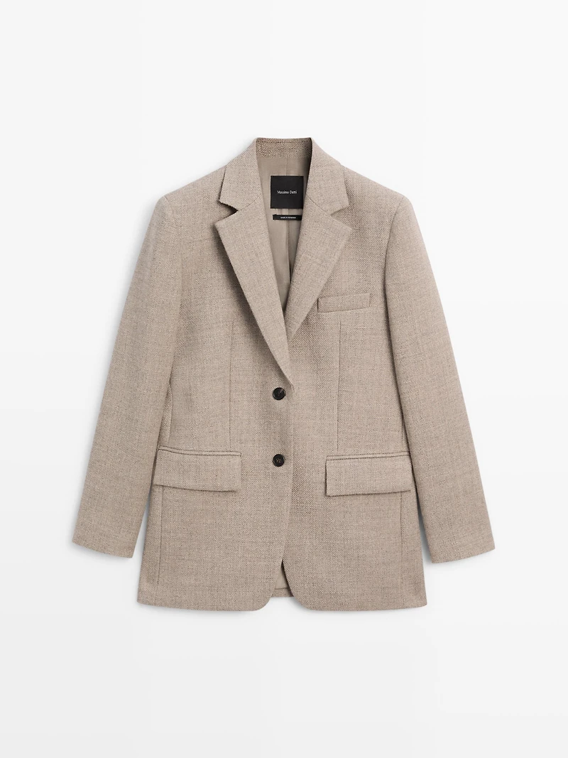 Flecked wool blazer
