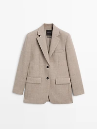 Flecked wool blazer