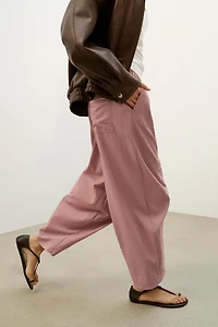 BARREL PANTS WITH ELASTIC WAIST