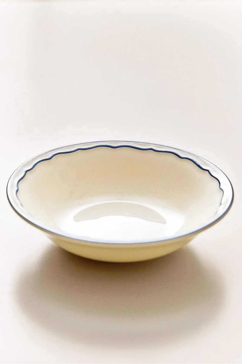 WAVY RIM EARTHENWARE BOWL