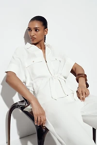 WIDE LEG ELASTIC WAIST PANTS