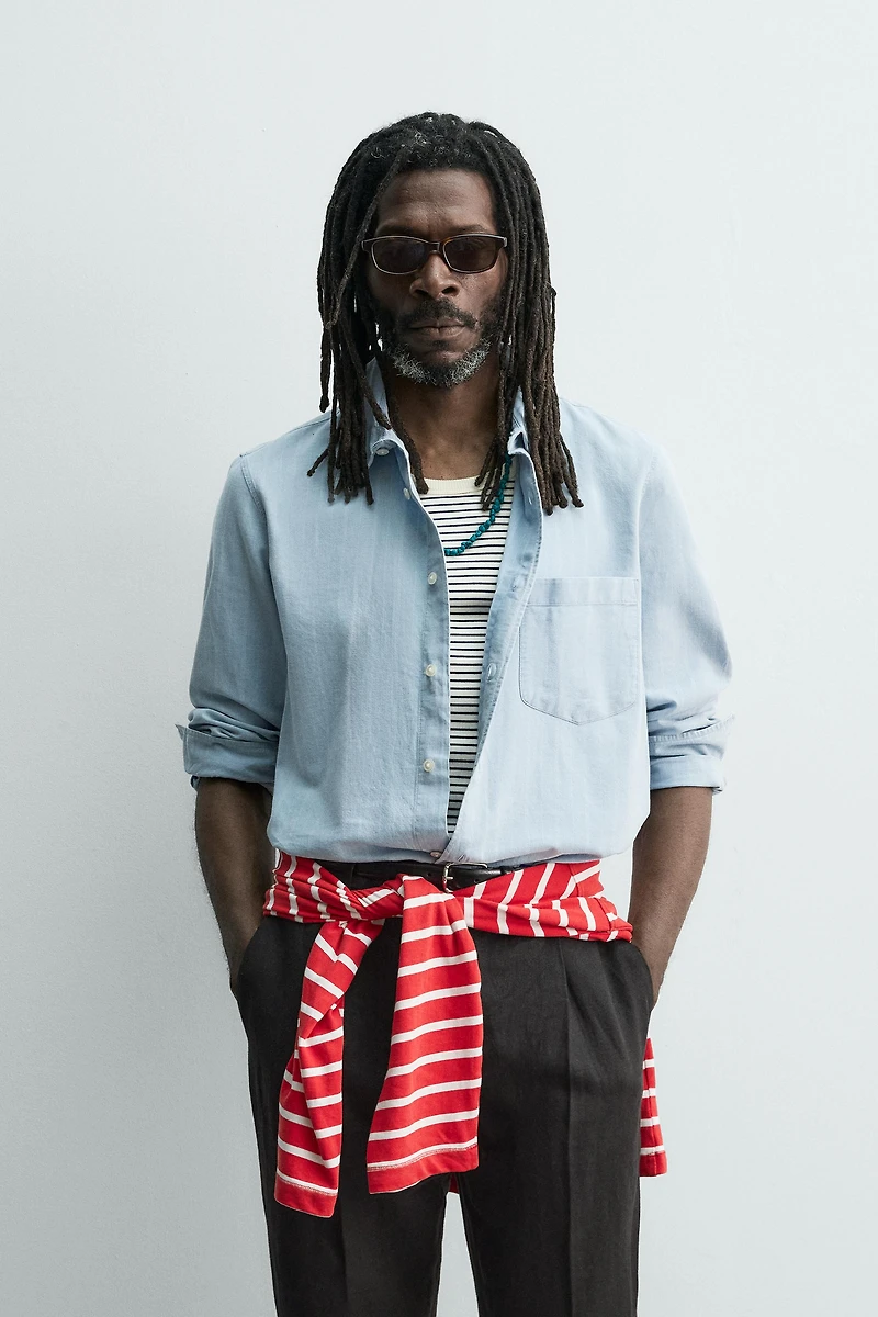 CHEMISE JACQUARD DENIM AARON LEVINE X ZARA