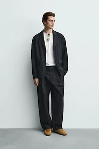 RELAXED FIT WOOL BLEND BLAZER