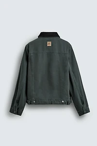 WASHED JACKET WITH COMBINATION COLLAR