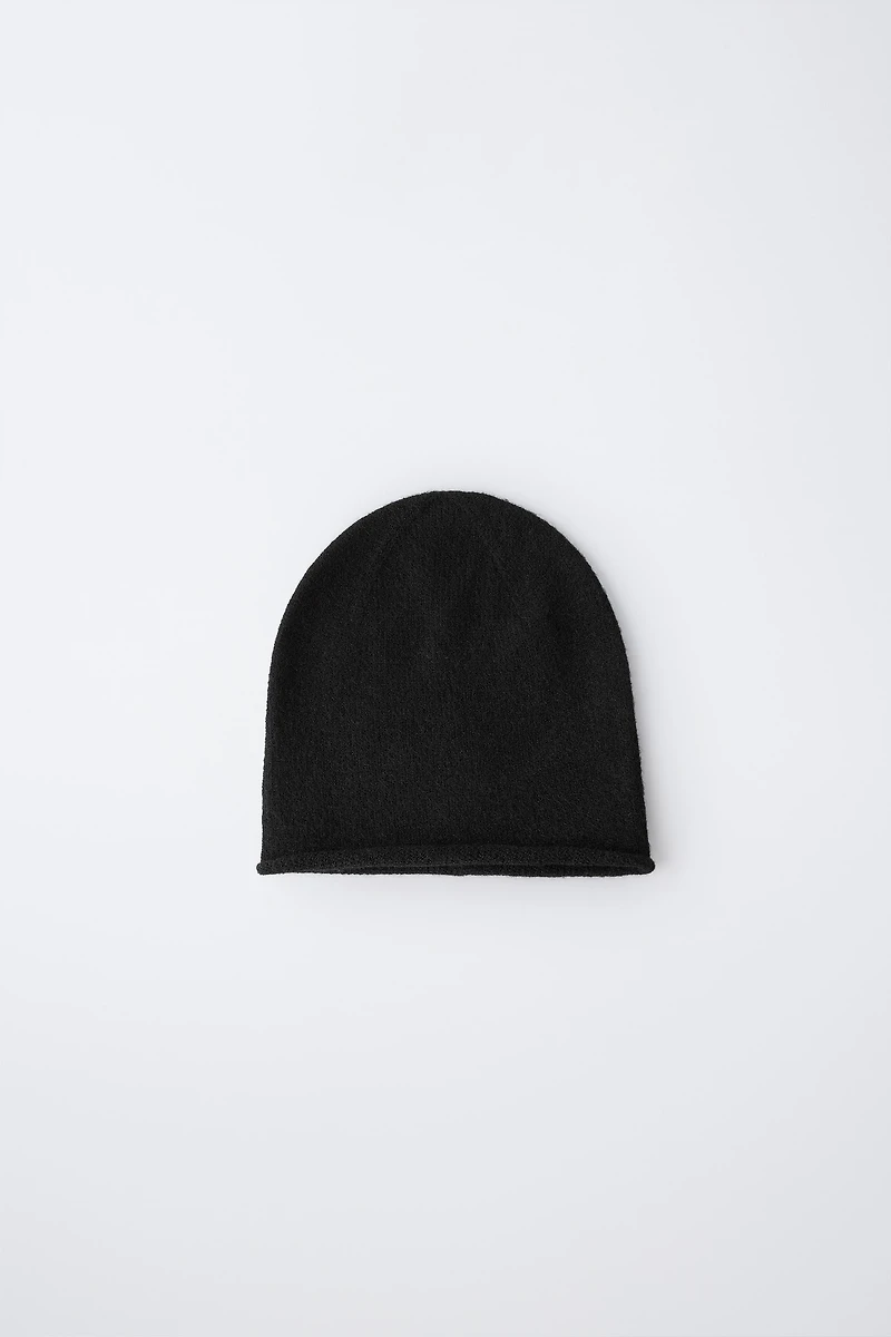 WOOL BLEND KNIT HAT