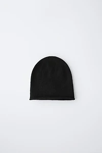 WOOL BLEND KNIT HAT