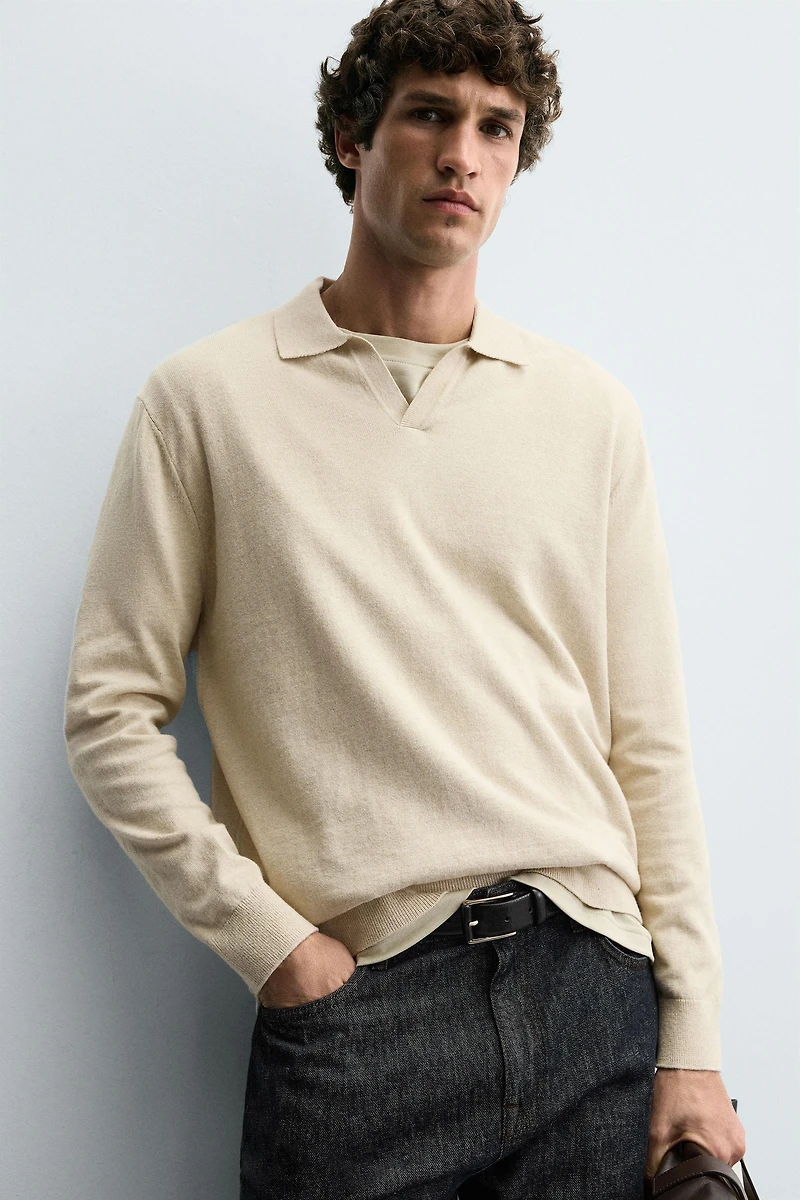 POLO EN MAILLE STRUCTURÉE