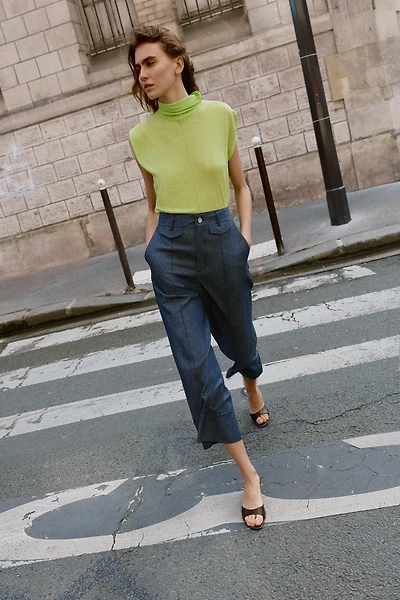 LINEN CULOTTE PANTS