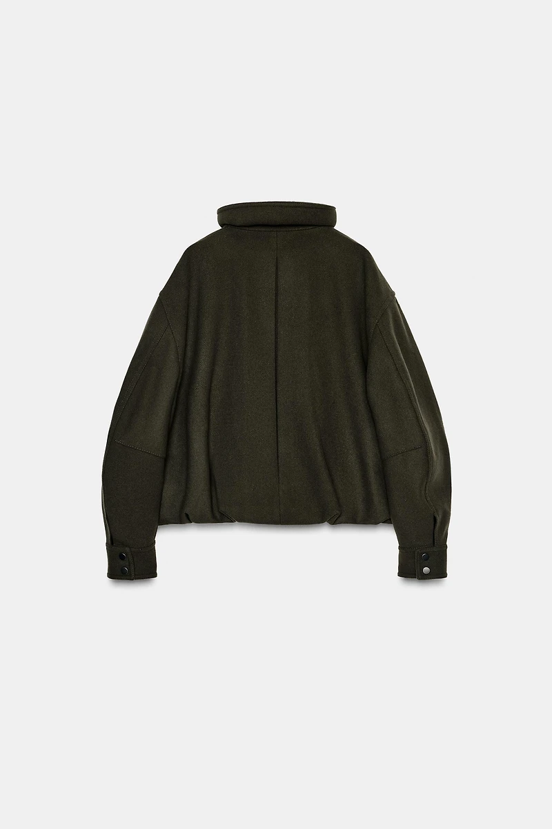 BLOUSON BOMBER MINIMAL AVEC LAINE ZW COLLECTION