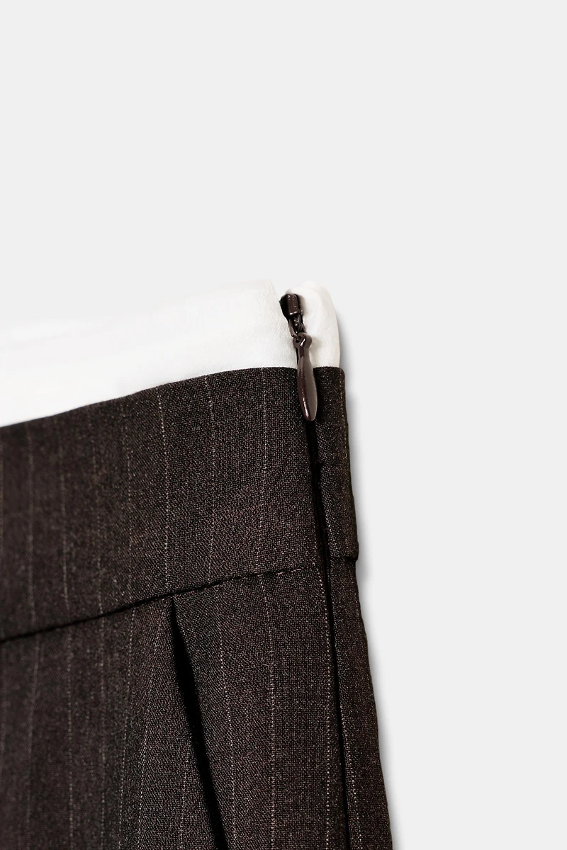 DOUBLE WAISTBAND WIDE-LEG PANTS