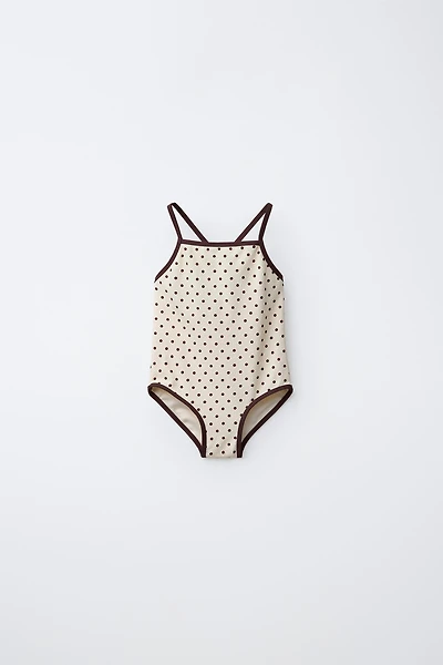 2-6 ANS/ MAILLOT DE BAIN TEXTURE POIS