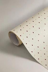 CHRISTMAS WRAPPING PAPER WITH HEARTS