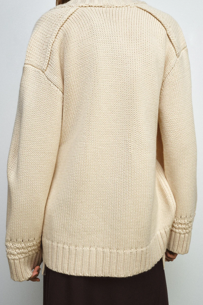 GILET KIMONO CROISÉ EN MAILLE