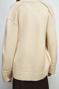 GILET KIMONO CROISÉ EN MAILLE