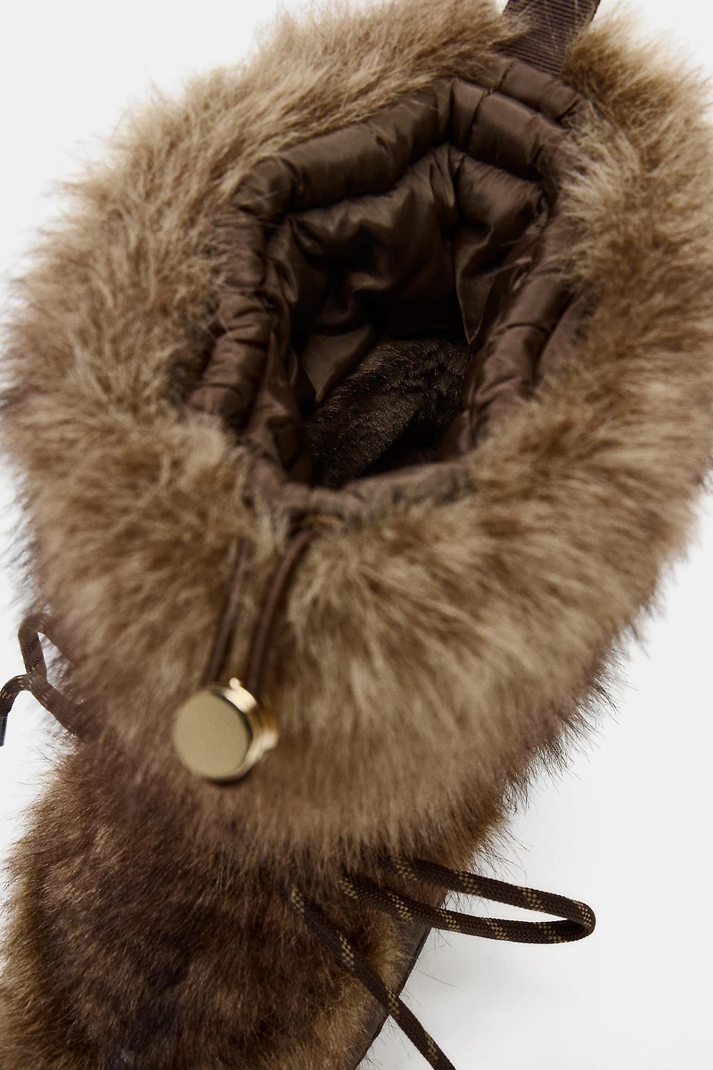 BOTTINES EFFET FOURRURE COMBINÉES COLLECTION SKI