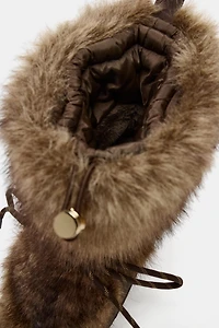 BOTTINES EFFET FOURRURE COMBINÉES COLLECTION SKI