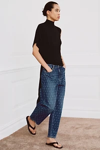JEAN ZW COLLECTION TAPERED TAILLE NORMALE À POIS