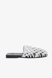 LIMITED EDITION BRAIDED LEATHER SLINGBACK SHOES
