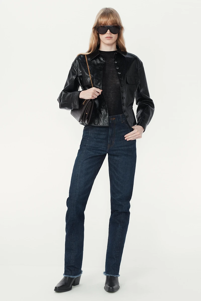 PEPLUM FAUX LEATHER JACKET - THE ITEM ZARA WOMAN