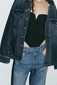 BODY BANDEAU EN POLYAMIDE À PLIS