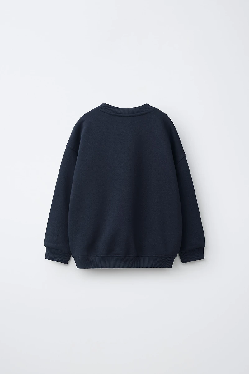 SWEAT UNI CÔTELÉ