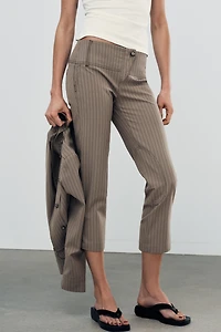 PINSTRIPE CAPRI PANTS