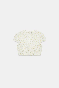 FLORAL POPLIN CROP TOP
